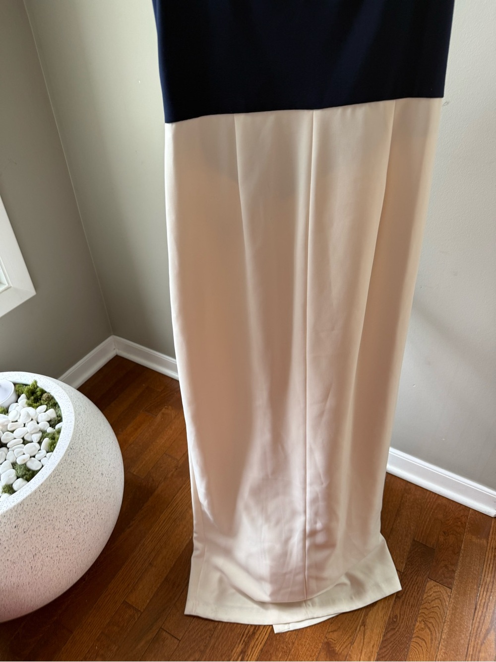 lauren ralph two-tone ottoman & creoe sleeveless gown - Picture 7 of 8